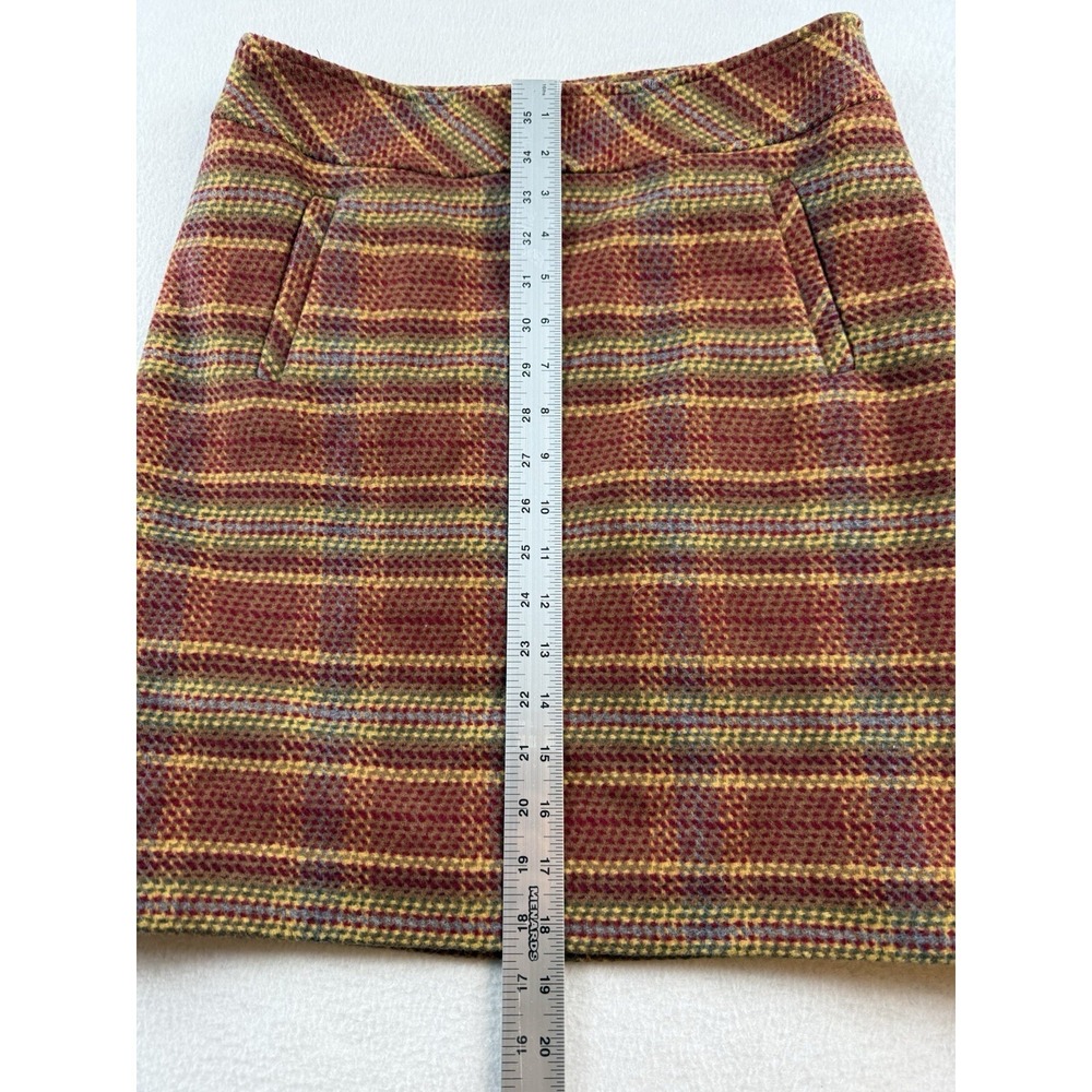 Talbots Womens Petite 2P Wool Blend Plaid Check Skirt - Picture 4 of 14
